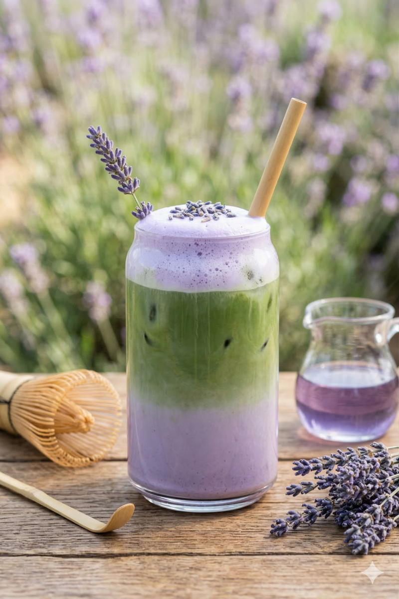 Iced Matcha amb Lavanda